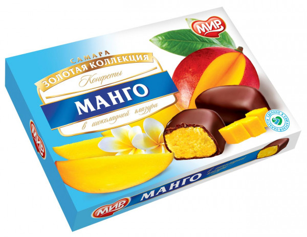 №2 КФ МИР Манго-Кокос в шоколадной глазури 160г  в Балаково