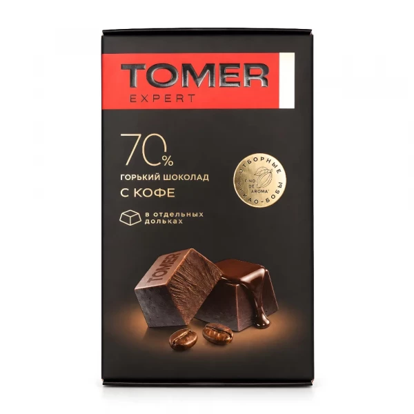 №1 Фабрика Томер  Горький (70%) шоколад с КОФЕ, 90г  в Балаково